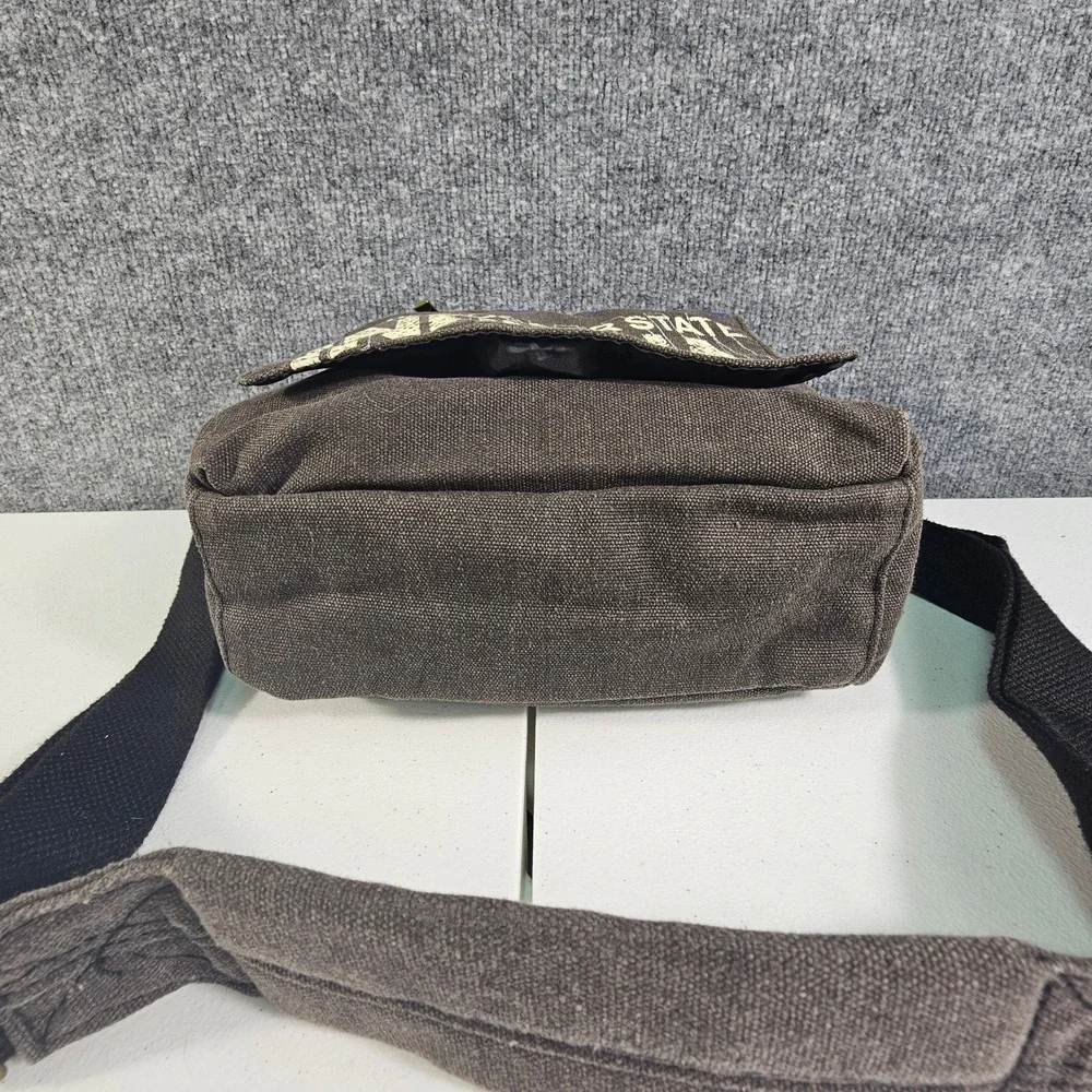 Robin Ruth Indiana The Hoosier State Canvas Messenger Bag Crossbody Shoulder EUC